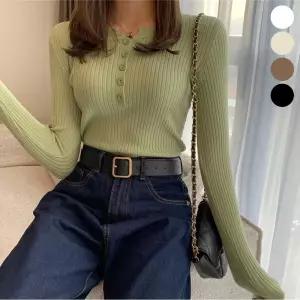 여성 골지 긴팔티 기본티셔츠 가디건티 슬림핏 여자긴팔티