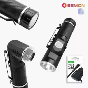 90도 각도 조절 충전식 손전등 55g 초경량 LED 써치라이트 자석 부착 C타입