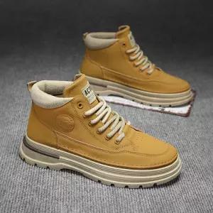 남성 3컬러 캐주얼 하이탑 키높이 워커 ZG-W8008