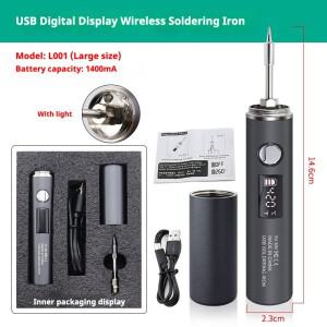 1400mah USB 납땜 인두 무선 충전 전기 고속 휴대용 수리 용접 도구