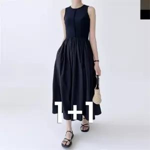 데일리 [1+1] GSS ND62 플레어 레이어드 민소매 드레스 데일리
