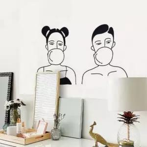 디자인 침실 M 갤러리 포스터 커플풍선껌 대형 패브릭