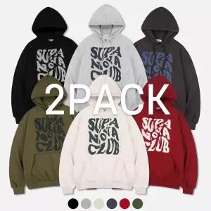 [2PACK] 슈퍼노바 로고 오버핏 후드 티셔츠 6COLOR