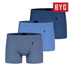 BYC 남성 드로즈 면스판 80수 사각팬티 하이앤노블 프리미엄 수피마 3매입 MNS5006