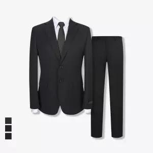 [파렌하이트] 모 혼방 슬림핏 수트 세트 (FHJAH2595_FHPAH2495)