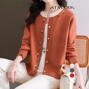 ATMARK 클로징플라워자수가디건_AA46CD008G