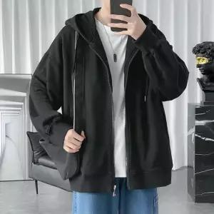 남녀공용 기모 후드집업 오버핏 무지 긴팔 아우터 집업 후드티