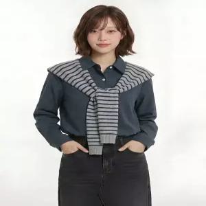 [행텐][행텐]여성 니트 레이어드 셔츠_097(10560-120-201-25)