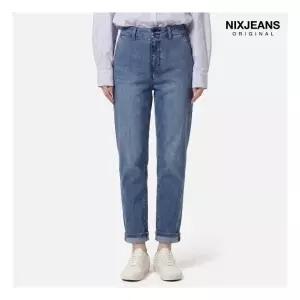 닉스 NIX JEANS 여 12밴딩 크롭 테이퍼드 데님팬츠 FNQRDDT560P 997785