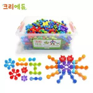 무지개 눈송이 블록 연결 350pcs 유아 창의력 방과후 교육기관