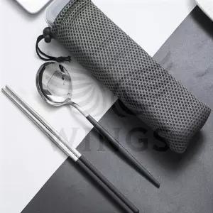 모던키친 휴대용 수저세트(블랙) 감성캠핑 스텐수저세트