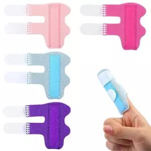 피리우오 4Pcs 핑거 스플린트 트리거 말렛 브레이스 용 스트레이트너 인덱스 미들 링 핑키