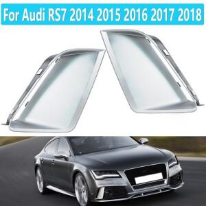 아우디 RS7 용 자동차 앞 ABS 도금 범퍼 2014 안개등 테두리 프레임 램프 트림 쉘