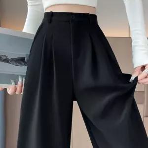 여성용 캐주얼 정장 바지 와이드 팬츠 하객룩 면접복장