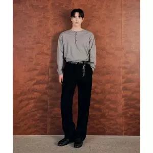 매장정품 DRAW FIT 드로우핏 [인플루언서 Pick]로프트 헤링본 레귤러 스트레이트 팬츠 [BLACK] DFPT6308BK