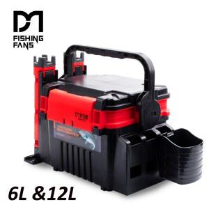 화구 박스 Fishingfans 6L 12L 낚시 상자 주최자 다기능 미끼 라이브 물고기 양동이 두꺼운 보관 태클