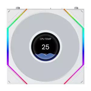 :리안리 UNI FAN TL LCD FLEX 120 리버스 시스템 케이스 쿨러 (화이트)