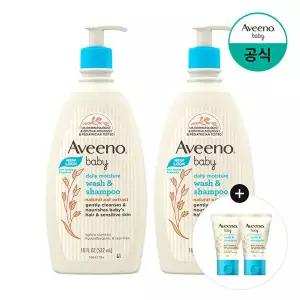 [아비노베이비][워시앤샴푸20mlx2개증정] 아비노 베이비 데일리 모이스춰 워시 앤 샴푸 532ml x2