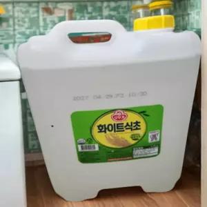 빨래 식초 흰옷 얼룩 땀 냄새 제거 세탁용 천연 섬유유연제 백식초 대용량 18L 1개