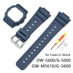 카시오 G-Shock DW-5600 남성용 교체 팔찌 밴드 시계 액세서리용 고무 수지 스트랩 케이스