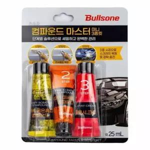 자동차세차 마스터 불스원 3개 유리세정제 미니3종 컴파운드 키트 25ml x