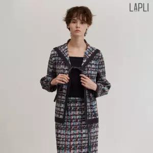 라플리 최초가 179000원 트위드 패턴 세일러카라 자켓_LPJKF025002