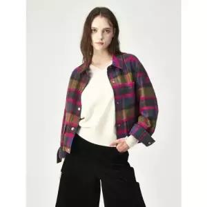 [올리비아로렌]체크카라 블라우스 VVB NL5W9271-GN_GN