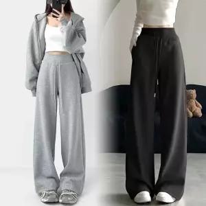 [힙제이]허리편한 와이드핏 통바지 시보리 와이드팬츠 FREE_2XL