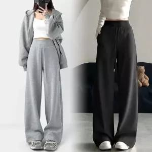 [힙제이]허리편한 와이드핏 통바지 시보리 와이드팬츠 FREE_2XL