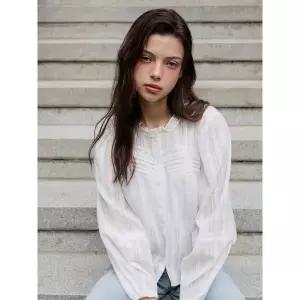 에고이스트 레이스 핀턱 포인트 블라우스 ES3OBL02