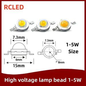 10pcs 6V 9V 12V 1W 2W 3W 5W 전구  전원 LED 램프 다이오드 전체 와트 흰색  Blubs 스포트라이트 통 칩