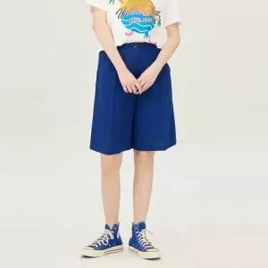 베네통 린넨블렌드원턱하프팬츠BAPT59531