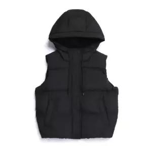 N254WDV940 여성 크라사 후디 덕다운 베스트 BLACK
