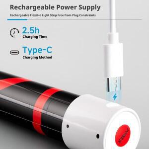실리콘 LED 스트립 라이트 손전등 스틱 USB 충전형 작업등 자동차 수리 검사 휴대용  도구
