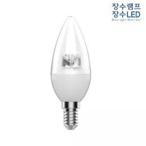 장수램프 투명 LED 촛대구 5W 주광색 E14캔들 다마 촛불 전구 캔들 램프 고추