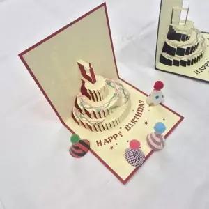 [제이큐]생일 2컬러 카드 입체 이벤트 생신 학원 생파 축하 편지 학교 선물