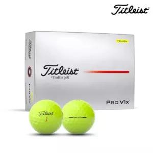 타이틀리스트 골프공 Pro V1X 25 골프볼 4피스 12개입, 옐로우