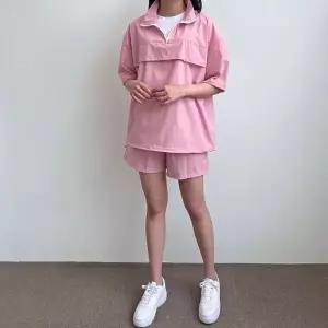 [다잇템]미니멀 데일리 세션 아노락 여자 반팔 반바지 세트 SD-230524W 포인트_