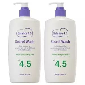 터치미 여성청결제 대용량 질세정제 500ml 2개 약산성 pH4.5 - 여성청결제 대용량 질세정제 500ml 2개 약산