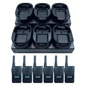 잘텍 JX-600 디지털생활무전기 6대 + 6구 멀티충전기 세트 병원 피부과 원무과 골프장