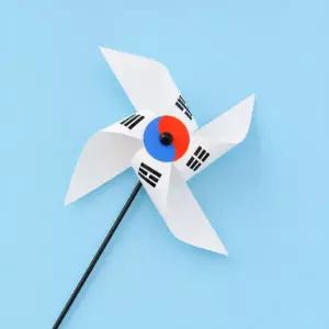 [키득키득]PVC 태극기 바람개비 열개입 만들기 패키지