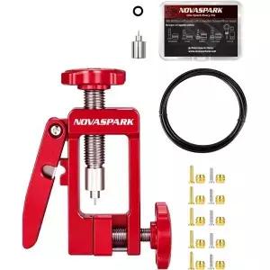 NOVASPARK 3000mm 유압 브크 호스 키트 커터 및 바브 삽입 프레스 CNC 알루미늄 바디 5 BH59 피팅 세트 M