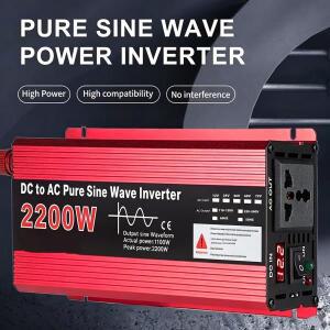 2200W 12V 24V  정현파 차량용 인버터 DC 12V 24V AC 220V-240V 50Hz 전압 변환기 배터리 변환 지원