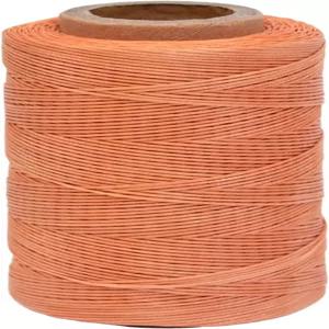 손바느질용 가죽 밀랍 실 284야드 연한 갈색 0.8MM 150D 왁스 처리된 폴리에스터 코드 신발 수선용 스트링