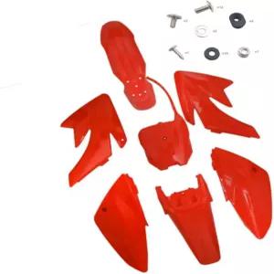 ZTDZZH CRF70 RED 풀 페어링 스틱 페어링(장착 나사 포함)은 CRF70cc 피트 타입 랜드카용 오토바이 바디
