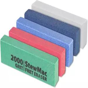 StewMac 프렛 지우개 5개 세트 기타 연마 블록 220부터 2000까지 5가지 입도의 고무 레벨링 후