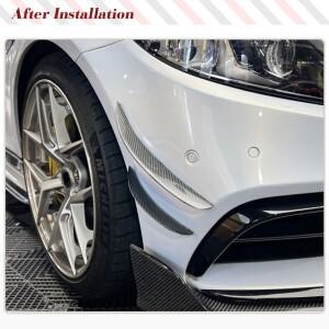 카본 파이버 / FRP 블랙 자동차 레이싱 프론트 범퍼 카나드 스플리터 립 메르세데스 벤츠 C-클래스 W205 C6