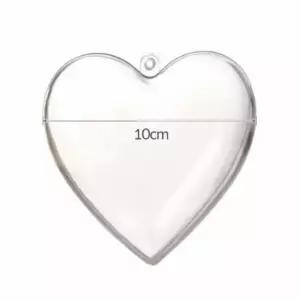 홈파티 하트 캡슐 10cm 1P 꾸미기캡슐 파티투명공 투명공모양케이스 투명볼케이스 파티캡슐