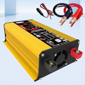 RV용 수정 사인파 스마트 전력 인버터 듀얼 USB 자동차 전압 변압기 DC 12V AC 110V 220V 500W