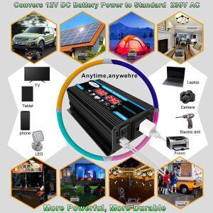 4000W 12V ~ 220V/110V 자동차 전원 인버터 LED 액정 변환기 충전기 어댑터 다중 보호 듀얼 USB 전압